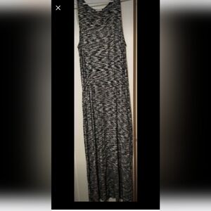 Womens Sz M Love, Fire Black and White Blouson Maxi Dress VERY Gently Worn